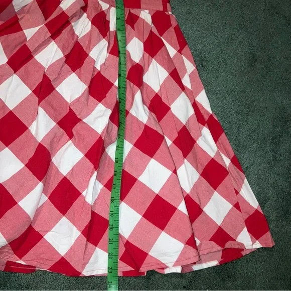 Retrolicious Red and White A-Line Skirt - Picture 4 of 4